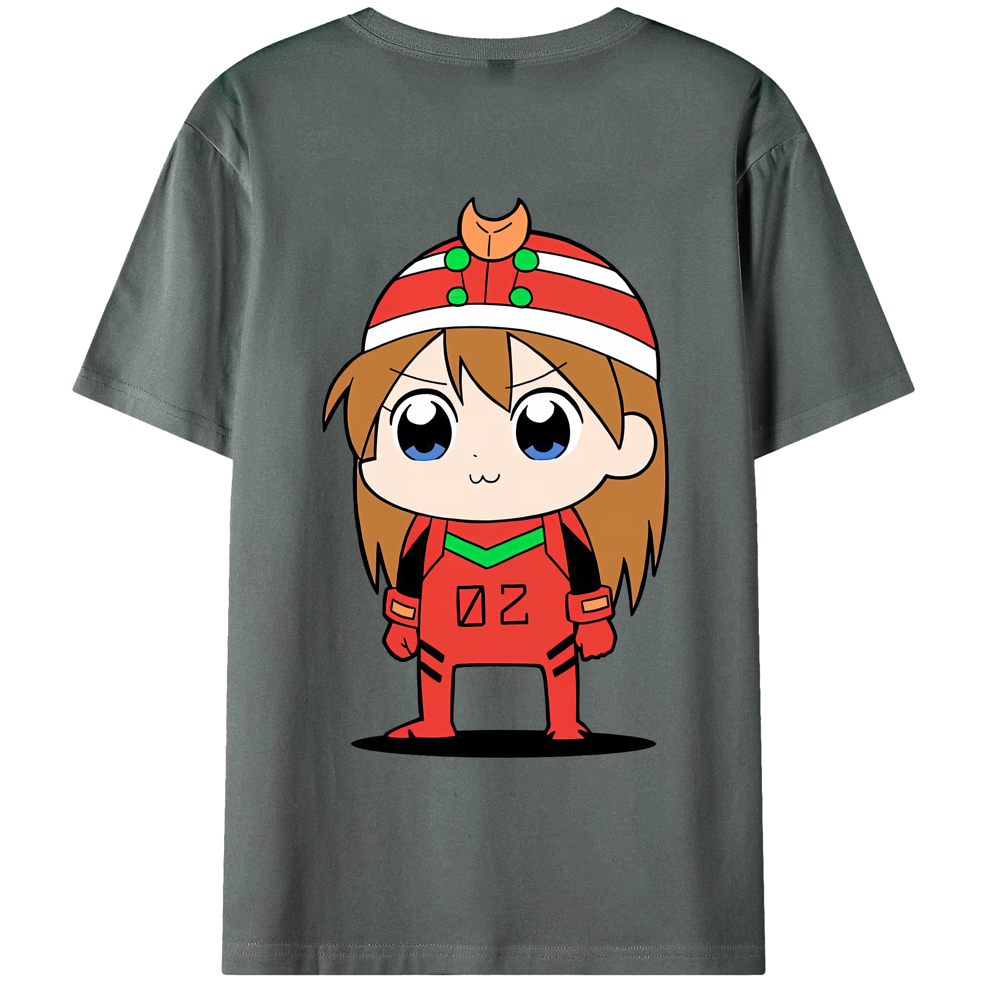（画像用） EVA 新世紀エヴァンゲリオン 綿100％ メンズ半袖Tシャツ（バックプリント） 通気性